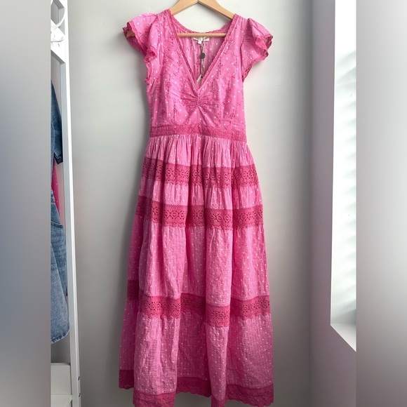 LoveShackFancy Pink Midi Dress - Picture 4 of 9